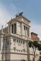 Equestrian monument to Victor Emmanuel II near Vittoriano at day in Rome, Italy photo