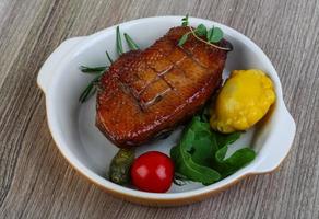 Roasted duck breast photo