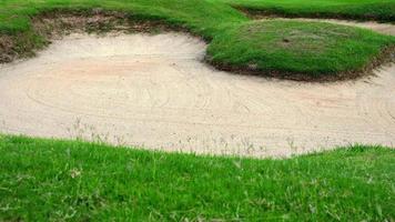 Beautiful background video of golf course sandpit