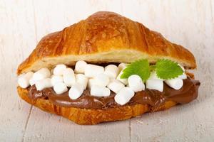 Croissant with marshmallow photo