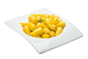 Marinated yellow pepper photo