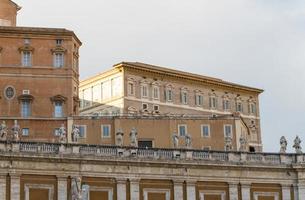 Buildings in Vatican, the Holy See within Rome, Italy. Part of Saint Peter's Basilica. photo