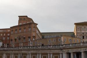 Buildings in Vatican, the Holy See within Rome, Italy. Part of Saint Peter's Basilica. photo