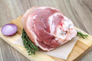 Raw pork knuckle photo