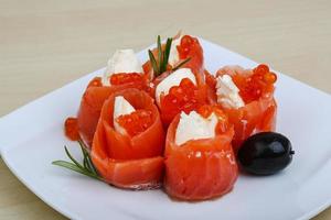 Salmon and cheese roll photo