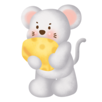 Cute rat and cheese clipart png