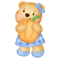 Watercolor bear clipart png