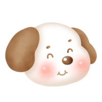 clipart de cachorro fofo em aquarela png