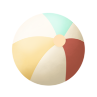 Beach ball watercolor illustration png