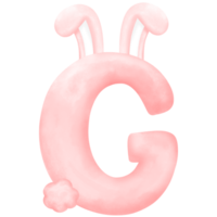 letra do alfabeto coelho png