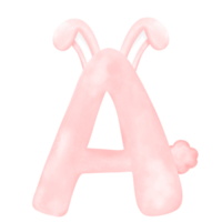 letra del alfabeto de conejo png