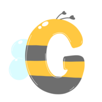 Alphabet illustration bee and honey. png