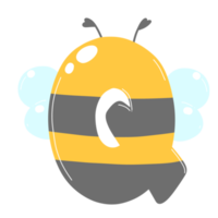 Alphabet illustration bee and honey. png