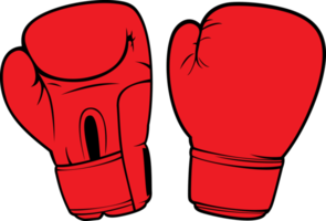 ilustração png de luvas de boxe vermelhas