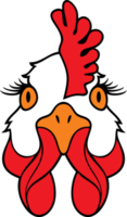 Chicken face color png illustration