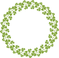 Wreath of clover with three leaves circle - Shamrock design png