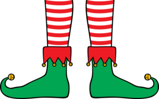 pernas de elfo de desenhos animados de natal png