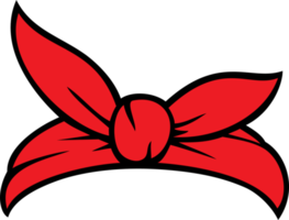 ilustração png bandana vermelha - cachecol pirata