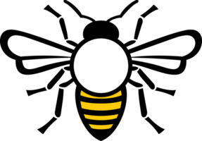 Bee monogram png illustration