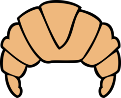 Croissant png design in color