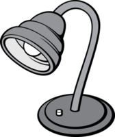 Silver desk lamp png illustration