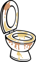illustrazione png della tazza del gabinetto sporca