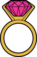 anel com ilustração png de diamante