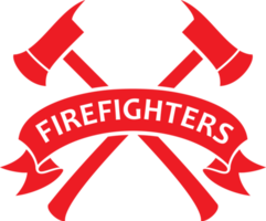 corpo de bombeiros ou símbolo de bombeiros - ilustração png de eixos cruzados
