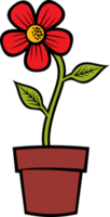 flor en maceta png ilustración