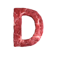 Alphabet made of meat png