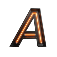 Neon Light Alphabet png