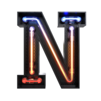 Neonlicht-Alphabet png