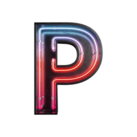 alfabeto de luz neon p png