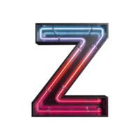 Neonlicht Alphabet z png