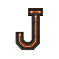 Neonlicht-Alphabet png