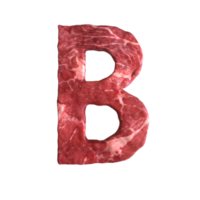 alfabeto feito de carne png