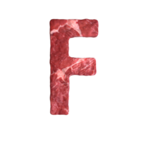 alfabeto hecho de carne png