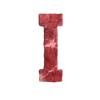 Alphabet made of meat png