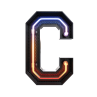 Neon Light Alphabet png