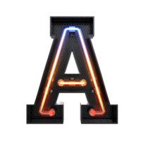 Neonlicht-Alphabet png