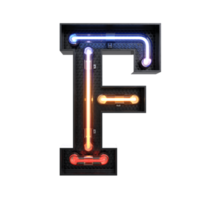 Neon Light Alphabet png