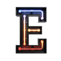 Neon Light Alphabet png