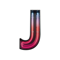 alfabeto de luz neon j png