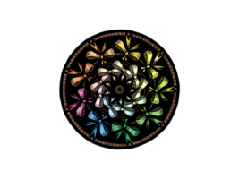ornamento mandala con nastro - colorato
