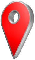 Ilustración 3D del icono de ubicación