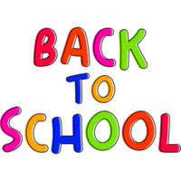 Back to School Colorful Text and an Outline Offset Stroke png