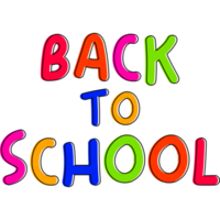 Back to School Colorful Text and an Outline Offset Stroke png