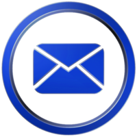 mensagem, ilustração 3d de ícone de envelope
