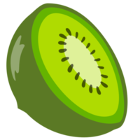 dibujos animados de división de fruta de kiwi png