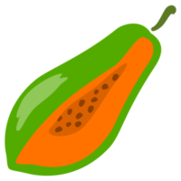 dibujos animados de fruta de papaya dividida madura png